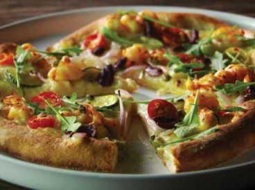 A Shrimp Vegetable Pizza by Curtis Stone