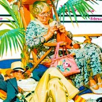Elderly couple relaxing