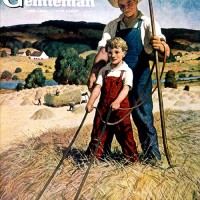 "Father and Son on Hay Wagon" N.C. Wyeth