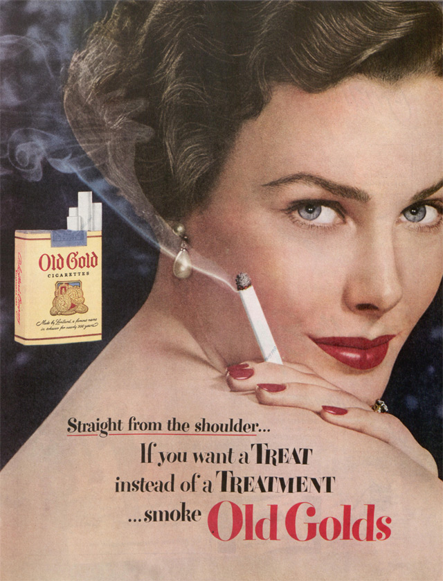 Woman with a lit cigarette