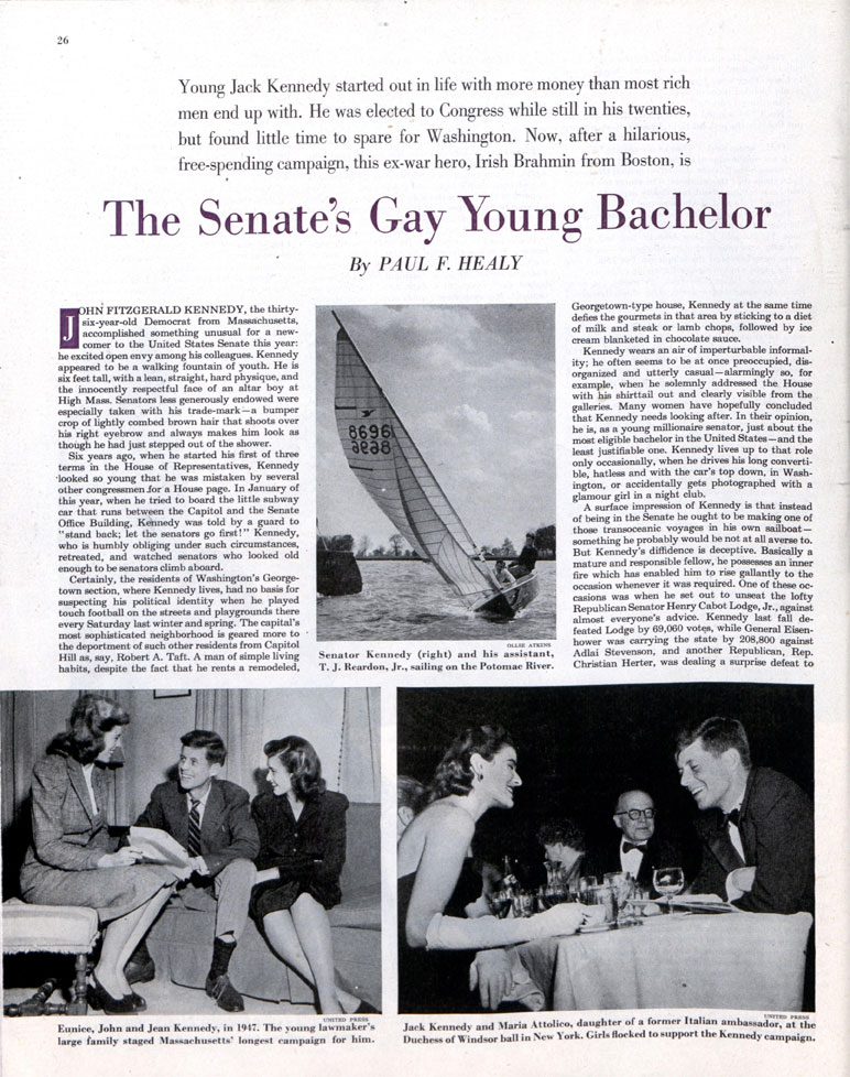 "The Senate's Gay Young Bachelor" (June 13, 1953)
