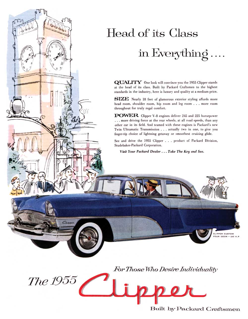 Vintage Original Magazine Ad Advertisement Packard Clipper 1950s Automobile Vehicle