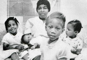 Betty Shabazz, Malcolm X’s wife, and family