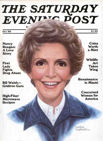 Click on the image to read “Nancy Reagan: A Love Story” by Cory SerVaas, M.D., from the October 1985 issue.