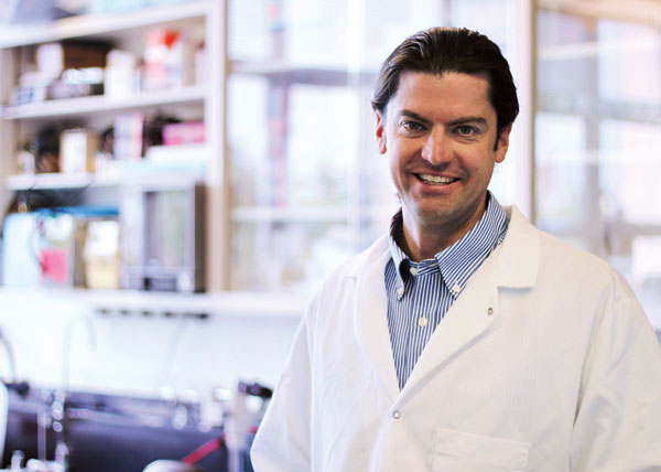 Neuroscientist Chet Moritz: “The goal is to take brain activation and relay it to the spinal cord below the injury.” Photo by Randi Blaisdel.