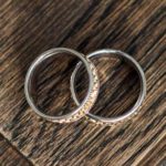 Wedding Rings on a wooden table