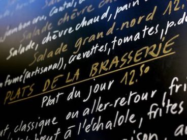 French menu