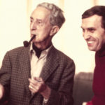 Joseph Csatari and Norman Rockwell in Rockwell's art studio