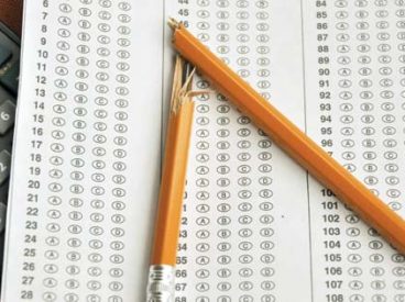 Broken pencil on school test