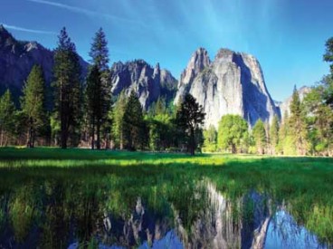 Cathedral Rocks at Mirror Lake