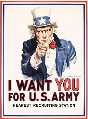 Uncle Sam pointing at the viewer