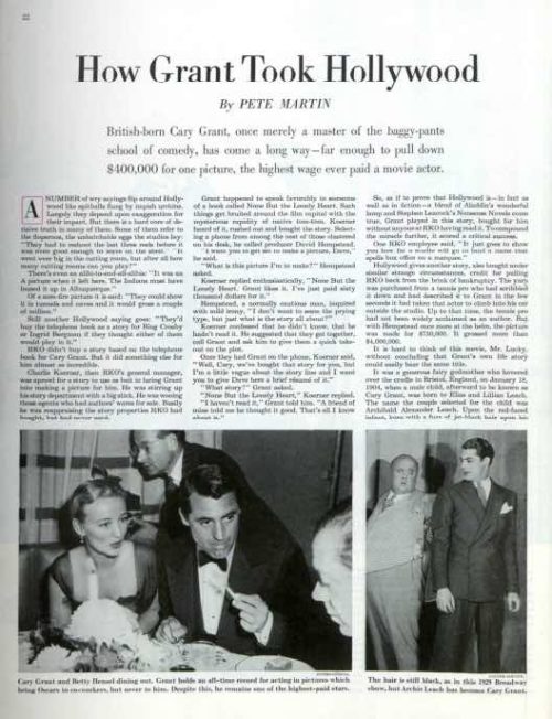 Cary Grant archive page