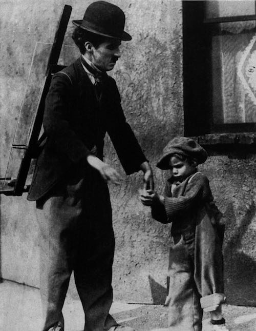 Charlie Chaplin and Jackie Coogan