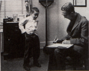 Norman Rockwell and a boy.