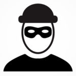 Robber wearing domino mask