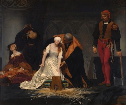 Jane Grey moments before execution