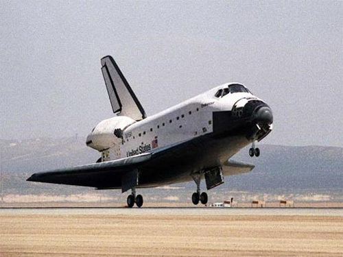 Space Shuttle taking off