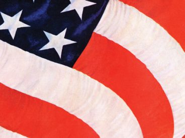 Waving U.S. flag