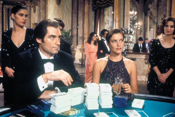 Timothy Dalton and Carey Lowell in Licence to Kill