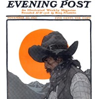 "Cowboy and Setting Sun" N.C. Wyeth