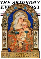 Ornate Madonna and child ala Della Robia