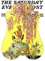 Pan on promontory, piping in the spring