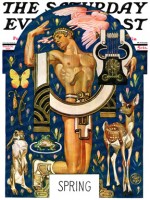 Male mythological figure representing Spring