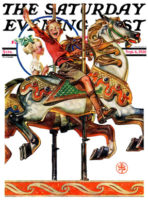 Children on a carousel