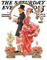 Foppish couple on an Easter walk