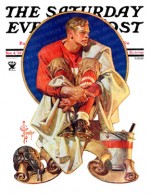 Football player on bench