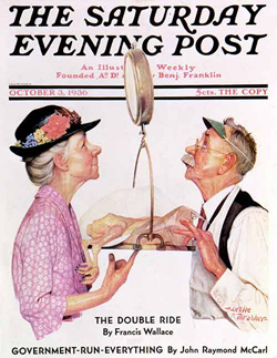 "Tipping the Scales" by Leslie Thrasher from October 3, 1936