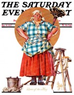 Cleaning lady as "Queen of the May"