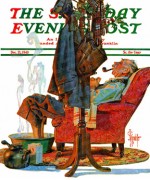 Postman soaking his feet in tub