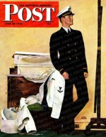 Sailor in his new officer's uniform