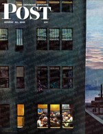 Late night poker game viewed through window