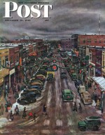 Main Street, Falls City, Neb., at Christmas