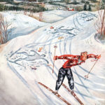 Snow Skier After the Falls by Constantin Alajalov