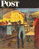 Cowboy hanging out bowlegged underwear