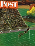 Football team running onto field