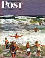 Swimming in the ocean in Maine