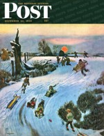 Children sledding in Kansas