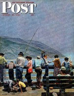 Fishing from pier, Santa Monica, California