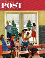 Children decorating classroom for Christmas