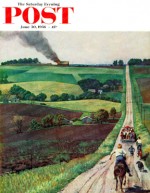 Kids on bikes & horses following fire truck to fire