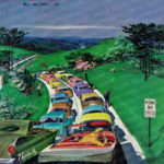 Highway traffic jam as far as eye can see
