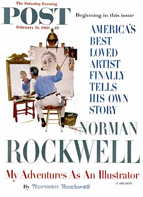 norman rockwell self portrait painting