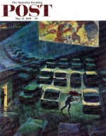 Drive-in movie in the rain