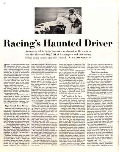 May 26, 1962 "Racing's Haunted Driver" by Larry Merchant (click image above to download PDF)