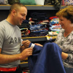 Karen Grimord with Sargeant Daniel Roman,