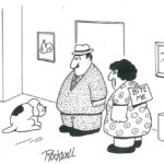 "Don't pet him! He's been naughty all day!" from November/December 1993